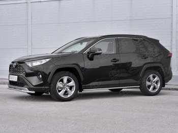 16 999 р. Защита переднего бампера (Ø42 мм, нержавейка) SLITKOFF  Toyota RAV4  XA50 (2018-2024) 5 дв. дорестайлинг  с доставкой в г. Набережные‑Челны. Увеличить фотографию 3