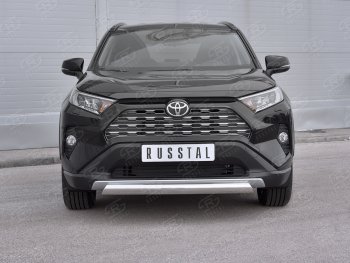 15 999 р. Защита переднего бампера (Ø75х42 мм, нержавейка) Russtal Toyota RAV4 XA50 5 дв. дорестайлинг (2018-2024)  с доставкой в г. Набережные‑Челны. Увеличить фотографию 2