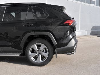 15 999 р. Защита заднего бампера (Ø75х42 мм, нержавейка) Russtal Toyota RAV4 XA50 5 дв. дорестайлинг (2018-2025)  с доставкой в г. Набережные‑Челны. Увеличить фотографию 4