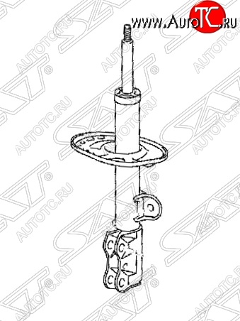 3 999 р. Левый амортизатор передний SAT Toyota RAV4 XA30 5 дв. удлиненный дорестайлинг (2003-2008)  с доставкой в г. Набережные‑Челны