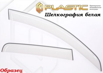 2 189 р. Комплект дефлекторов окон CA-Plastic  Toyota RAV4  XA40 (2012-2015) 5 дв. дорестайлинг (Classic полупрозрачный, Без хром.молдинга)  с доставкой в г. Набережные‑Челны. Увеличить фотографию 2