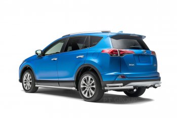 26 239 р. Защита порогов из трубы Ø63 Petroil Tuning  Toyota RAV4  XA40 (2012-2019) 5 дв. дорестайлинг, 5 дв. рестайлинг (Нержавеющая полированная сталь)  с доставкой в г. Набережные‑Челны. Увеличить фотографию 2