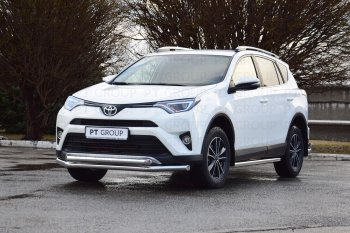 26 239 р. Защита порогов из трубы Ø63 Petroil Tuning  Toyota RAV4  XA40 (2012-2019) 5 дв. дорестайлинг, 5 дв. рестайлинг (Нержавеющая полированная сталь)  с доставкой в г. Набережные‑Челны. Увеличить фотографию 4