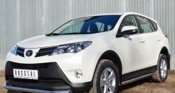 16 299 р. Защита порогов из круглой трубы диаметром 63 мм Russtal Toyota RAV4 XA40 5 дв. дорестайлинг (2012-2015) (Защита порогов с со скосами на торцах (вариант 1))  с доставкой в г. Набережные‑Челны. Увеличить фотографию 12