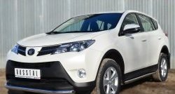 16 299 р. Защита порогов из круглой трубы диаметром 63 мм Russtal Toyota RAV4 XA40 5 дв. дорестайлинг (2012-2015) (Защита порогов с со скосами на торцах (вариант 1))  с доставкой в г. Набережные‑Челны. Увеличить фотографию 8