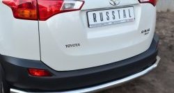 16 849 р. Одинарная защита заднего бампера из трубы диаметром 63 мм SLITKOFF  Toyota RAV4  XA40 (2012-2015) 5 дв. дорестайлинг  с доставкой в г. Набережные‑Челны. Увеличить фотографию 3