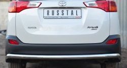 Одинарная защита заднего бампера из трубы диаметром 63 мм SLITKOFF Toyota (Тойота) RAV4 (рав)  XA40 (2012-2015) XA40 5 дв. дорестайлинг