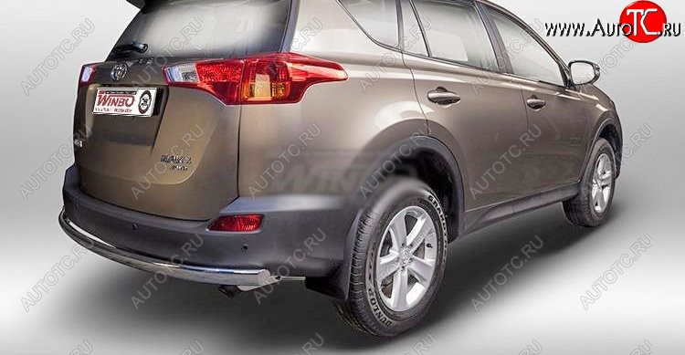 12 499 р. Защита заднего бампера WINBO (Ø76 мм, нержавейка)  Toyota RAV4  XA40 (2012-2015) 5 дв. дорестайлинг  с доставкой в г. Набережные‑Челны