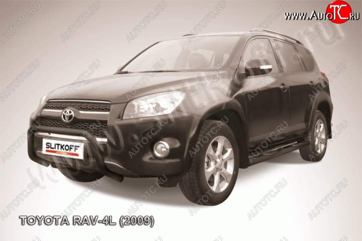 16 999 р. Кенгурятник d57 низкий Toyota RAV4 XA30 5 дв. удлиненный 1-ый рестайлинг (2009-2010) (Цвет: серебристый)  с доставкой в г. Набережные‑Челны