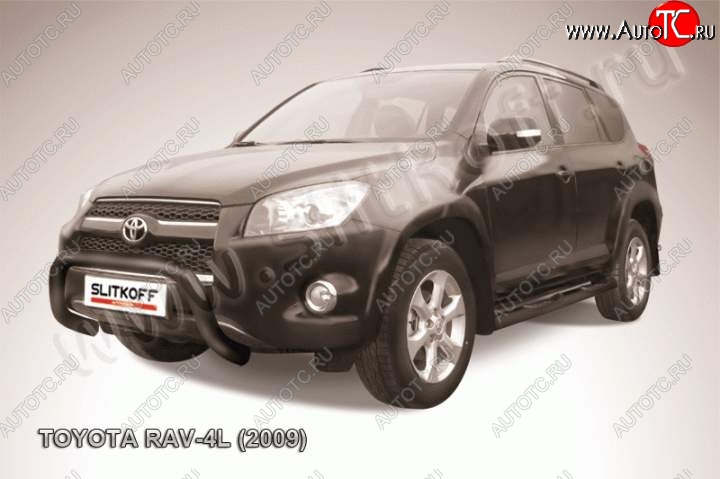 23 549 р. Кенгурятник d76 низкий Toyota RAV4 XA30 5 дв. удлиненный 1-ый рестайлинг (2009-2010) (Цвет: серебристый)  с доставкой в г. Набережные‑Челны