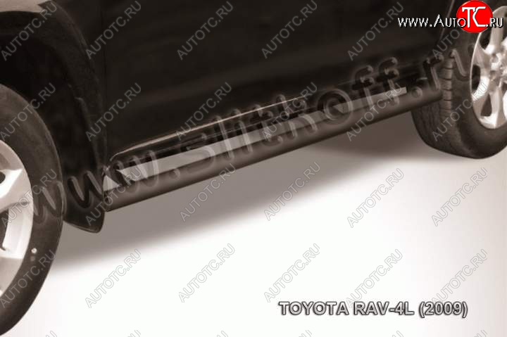 11 949 р. Защита порогов Slitkoff  Toyota RAV4  XA30 (2003-2010) 5 дв. удлиненный дорестайлинг, 5 дв. удлиненный 1-ый рестайлинг (Цвет: серебристый)  с доставкой в г. Набережные‑Челны