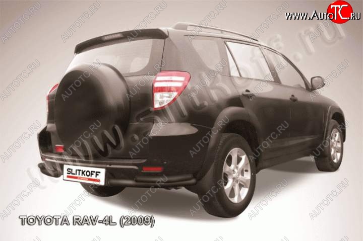 6 999 р. Уголки d57+d42 двойные  Toyota RAV4  XA30 (2009-2010) 5 дв. удлиненный 1-ый рестайлинг (Цвет: серебристый)  с доставкой в г. Набережные‑Челны