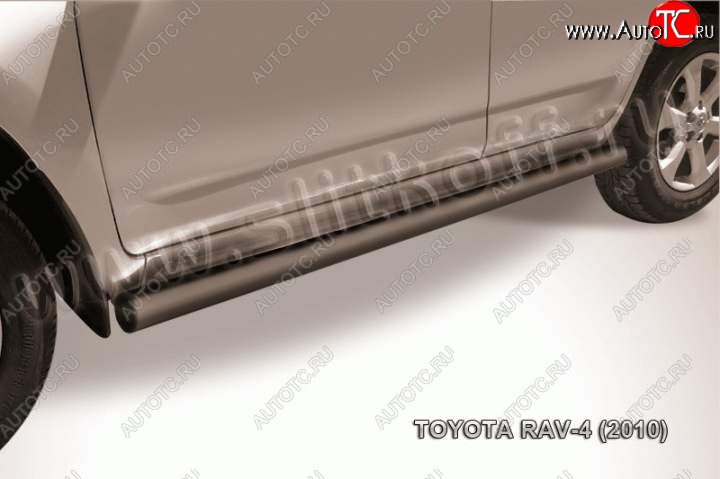 10 599 р. Защита порогов Slitkoff  Toyota RAV4  XA30 (2010-2013) 5 дв. 2-ой рестайлинг, 5 дв. удлиненный 2-ой рестайлинг (Цвет: серебристый)  с доставкой в г. Набережные‑Челны