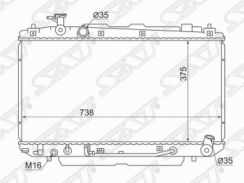 Радиатор двигателя SAT Toyota RAV4 CA20 5 дв. дорестайлинг (2000-2003)