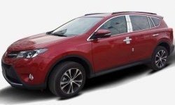 13 849 р. Накладки на стойки дверей СТ Toyota RAV4 XA40 5 дв. дорестайлинг (2012-2015) (Неокрашенные)  с доставкой в г. Набережные‑Челны. Увеличить фотографию 3