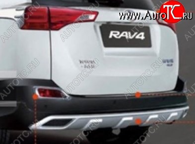 13 299 р. Накладка на задний бампер CT v3 Toyota RAV4 XA40 5 дв. дорестайлинг (2012-2015) (Неокрашенная)  с доставкой в г. Набережные‑Челны