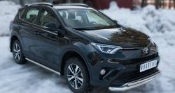 21 699 р. Защита переднего бампера (2 трубыØ63 и 42 мм, нержавейка) SLITKOFF  Toyota RAV4  XA40 (2015-2019) 5 дв. рестайлинг  с доставкой в г. Набережные‑Челны. Увеличить фотографию 4