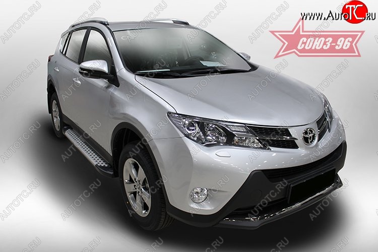 9 089 р. Пороги из алюминиевого профиля Souz-96 Toyota RAV4 XA40 5 дв. дорестайлинг (2012-2015)  с доставкой в г. Набережные‑Челны