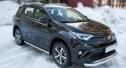 15 299 р. Защита порогов из круглой трубы диаметром 63 мм (рестайлинг) Russtal Toyota RAV4 XA40 5 дв. дорестайлинг (2012-2015) (Защита порогов с со скосами на торцах (вариант 1))  с доставкой в г. Набережные‑Челны. Увеличить фотографию 7