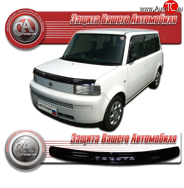 1 899 р. Дефлектор капота CA Plastic  Toyota Scion  XB (2002-2025) (Classic черный, Без надписи)  с доставкой в г. Набережные‑Челны