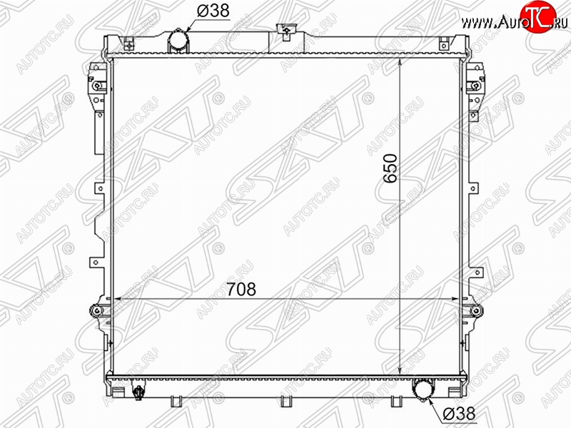 12 699 р. Радиатор двигателя SAT Toyota Sequoia XK60 дорестайлинг (2007-2017)  с доставкой в г. Набережные‑Челны