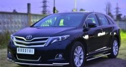 18 799 р. Защита переднего бампера (2 трубыØ42 мм, нержавейка) SLITKOFF Toyota Venza GV10 рестайлинг (2012-2016)  с доставкой в г. Набережные‑Челны. Увеличить фотографию 3