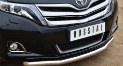 13 649 р. Одинарная защита переднего бампера диаметром 57 мм SLITKOFF Toyota Venza GV10 рестайлинг (2012-2016) (нержавейка полированная)  с доставкой в г. Набережные‑Челны. Увеличить фотографию 2