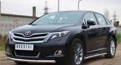 13 649 р. Одинарная защита переднего бампера диаметром 57 мм SLITKOFF Toyota Venza GV10 рестайлинг (2012-2016) (нержавейка полированная)  с доставкой в г. Набережные‑Челны. Увеличить фотографию 4