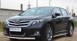 14 849 р. Защита порогов из круглой трубы диаметром 63 мм Russtal Toyota Venza GV10 рестайлинг (2012-2016) (Защита порогов с со скосами на торцах (вариант 1))  с доставкой в г. Набережные‑Челны. Увеличить фотографию 4