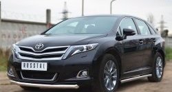 14 849 р. Защита порогов из круглой трубы диаметром 63 мм Russtal Toyota Venza GV10 рестайлинг (2012-2016) (Защита порогов с со скосами на торцах (вариант 1))  с доставкой в г. Набережные‑Челны. Увеличить фотографию 7