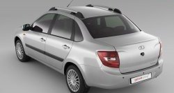 3 059 р. Рейлинги Petroil Tuning на автомобиль Лада Гранта 2190 седан дорестайлинг (2011-2017) (Серебристые)  с доставкой в г. Набережные‑Челны. Увеличить фотографию 2