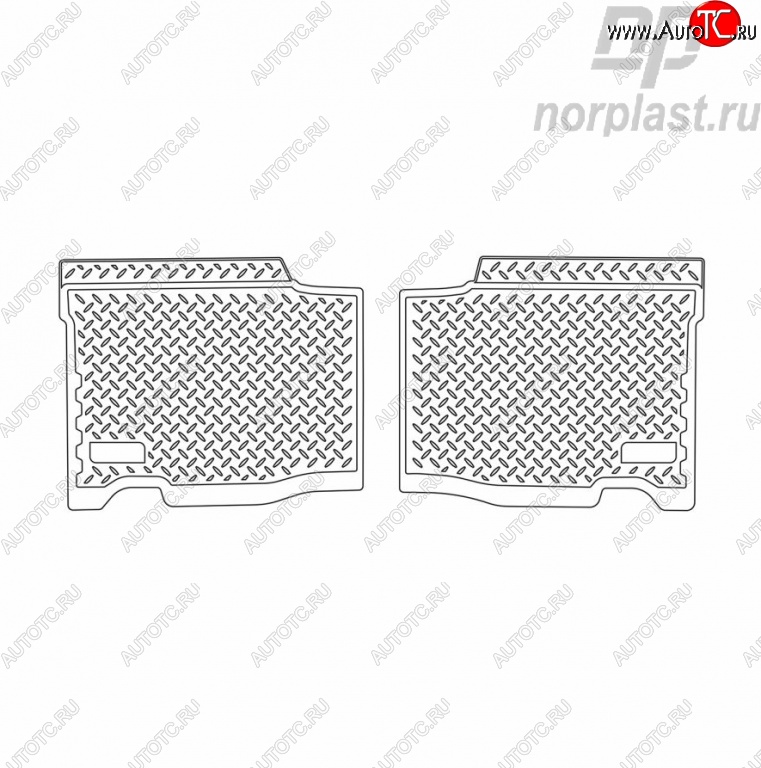 989 р. Комплект ковриков в салон 2005-2013 г.в. Norplast (длинные задние) Уаз Патриот 3163 5-дв. 1-ый рестайлинг (2014-2016)  с доставкой в г. Набережные‑Челны