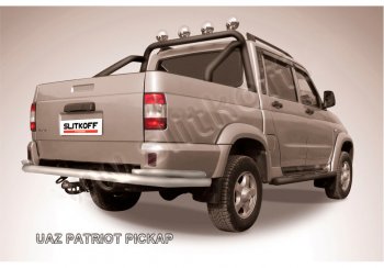 Защита заднего бампера Slitkoff (Ø76 и 42 мм) Уаз (uaz) Патриот (Patriot)  23632 (2008-2014) 23632 дорестайлинг пикап