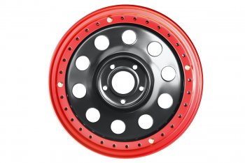 13 999 р. Штампованый диск OFF-ROAD Wheels (усиленный, с бедлоком) 8.0x17   (Цвет: черный-красный)  с доставкой в г. Набережные‑Челны. Увеличить фотографию 2