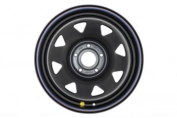 8 449 р. Штампованый диск OFF-ROAD Wheels (усиленный, треугольник мелкий) 8.0x17   (Цвет: черный)  с доставкой в г. Набережные‑Челны. Увеличить фотографию 2