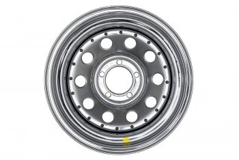 7 349 р. Штампованый диск OFF-ROAD Wheels (усиленный, круг) 8.0x15   (Цвет: хром)  с доставкой в г. Набережные‑Челны. Увеличить фотографию 2