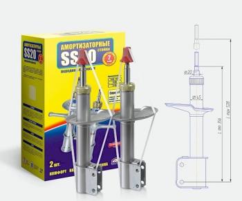 Амортизаторы передние SS20 Лада (ваз) Ларгус (Largus) (2012-2024) дорестайлинг R90, рестайлинг R90