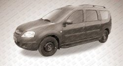 24 799 р. Алюминиевые пороги Slitkoff Optima Black  Лада Ларгус (2012-2024) дорестайлинг R90, рестайлинг R90  с доставкой в г. Набережные‑Челны. Увеличить фотографию 2