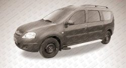 24 799 р. Алюминиевые пороги Slitkoff Optima Silver Лада Ларгус рестайлинг R90 (2021-2024)  с доставкой в г. Набережные‑Челны. Увеличить фотографию 2