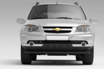 Защита переднего бампера Petroil Tuning (Ø63 мм) Chevrolet Niva 2123 рестайлинг (2009-2020)