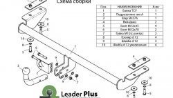 5 599 р. Фаркоп Лидер Плюс. Лада Веста SW 2181 универсал рестайлинг (2022-2024) (Без электропакета)  с доставкой в г. Набережные‑Челны. Увеличить фотографию 3