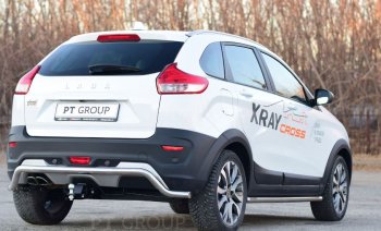 13 999 р. Защита порогов вогнутая Petroil Tuning (Ø51 мм) Лада XRAY Cross (2018-2022) (Нержавеющая полированная сталь)  с доставкой в г. Набережные‑Челны. Увеличить фотографию 2