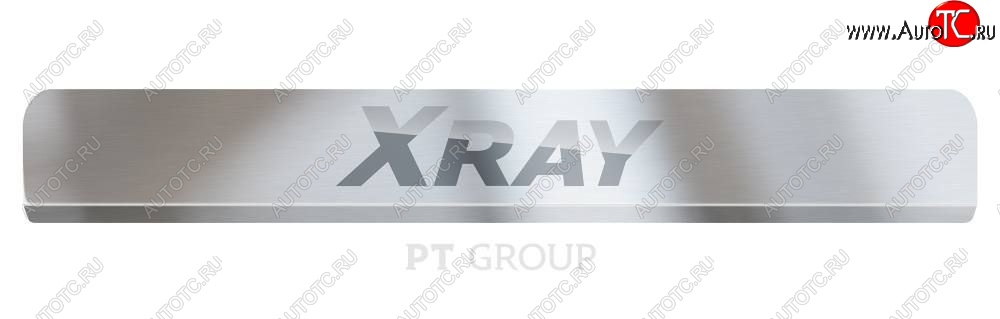 2 399 р. Пороги накладки в проем дверей Petroil Tuning Лада XRAY (2016-2022) (Нержавейка)  с доставкой в г. Набережные‑Челны