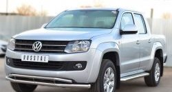 18 549 р. Защита переднего бампера (2 трубыØ63 и 42 мм, нержавейка) SLITKOFF Volkswagen Amarok дорестайлинг (2009-2016)  с доставкой в г. Набережные‑Челны. Увеличить фотографию 4