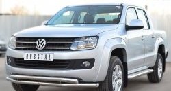 18 999 р. Защита переднего бампера (2 трубыØ63 мм, нержавейка) SLITKOFF Volkswagen Amarok дорестайлинг (2009-2016)  с доставкой в г. Набережные‑Челны. Увеличить фотографию 4