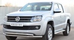 35 999 р. Широкая защита порогов SLITKOFF  Volkswagen Amarok (2009-2016) дорестайлинг  с доставкой в г. Набережные‑Челны. Увеличить фотографию 3