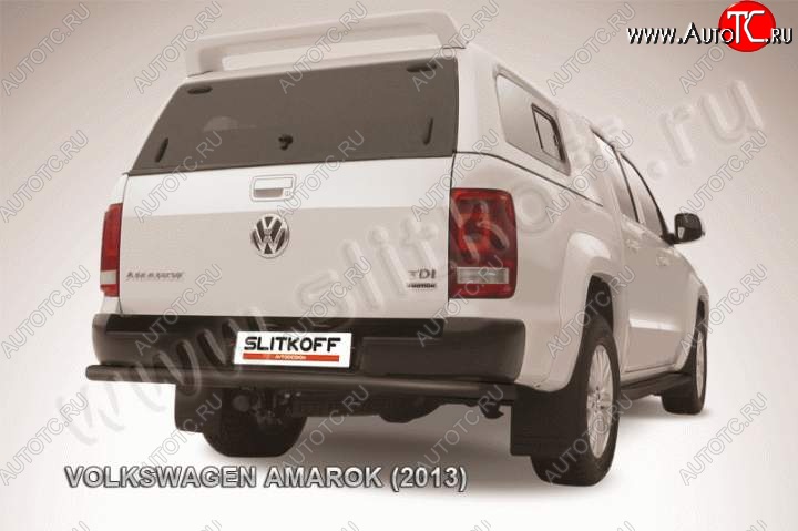 11 999 р. Защита задняя Slitkoff Volkswagen Amarok дорестайлинг (2009-2016) (Цвет: серебристый)  с доставкой в г. Набережные‑Челны