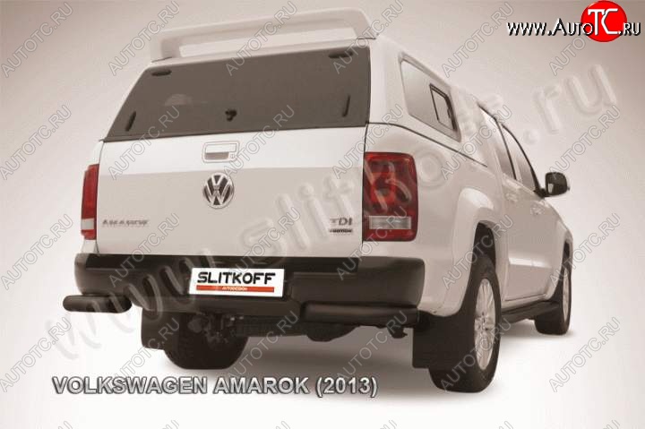 9 999 р. Уголки d76  Volkswagen Amarok (2009-2016) дорестайлинг (Цвет: серебристый)  с доставкой в г. Набережные‑Челны