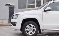 15 699 р. Защита переднего бампера (Ø63 мм, нержавейка) SLITKOFF  Volkswagen Amarok (2016-2022) рестайлинг  с доставкой в г. Набережные‑Челны. Увеличить фотографию 4