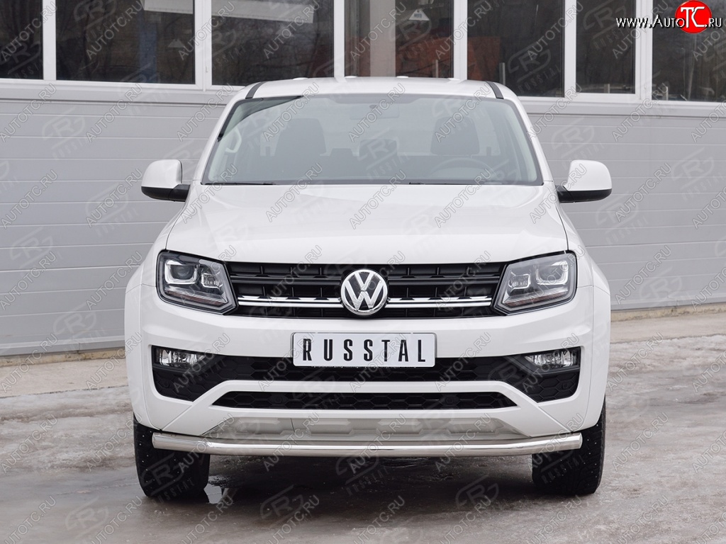 15 699 р. Защита переднего бампера (Ø63 мм, нержавейка) SLITKOFF  Volkswagen Amarok (2016-2022) рестайлинг  с доставкой в г. Набережные‑Челны